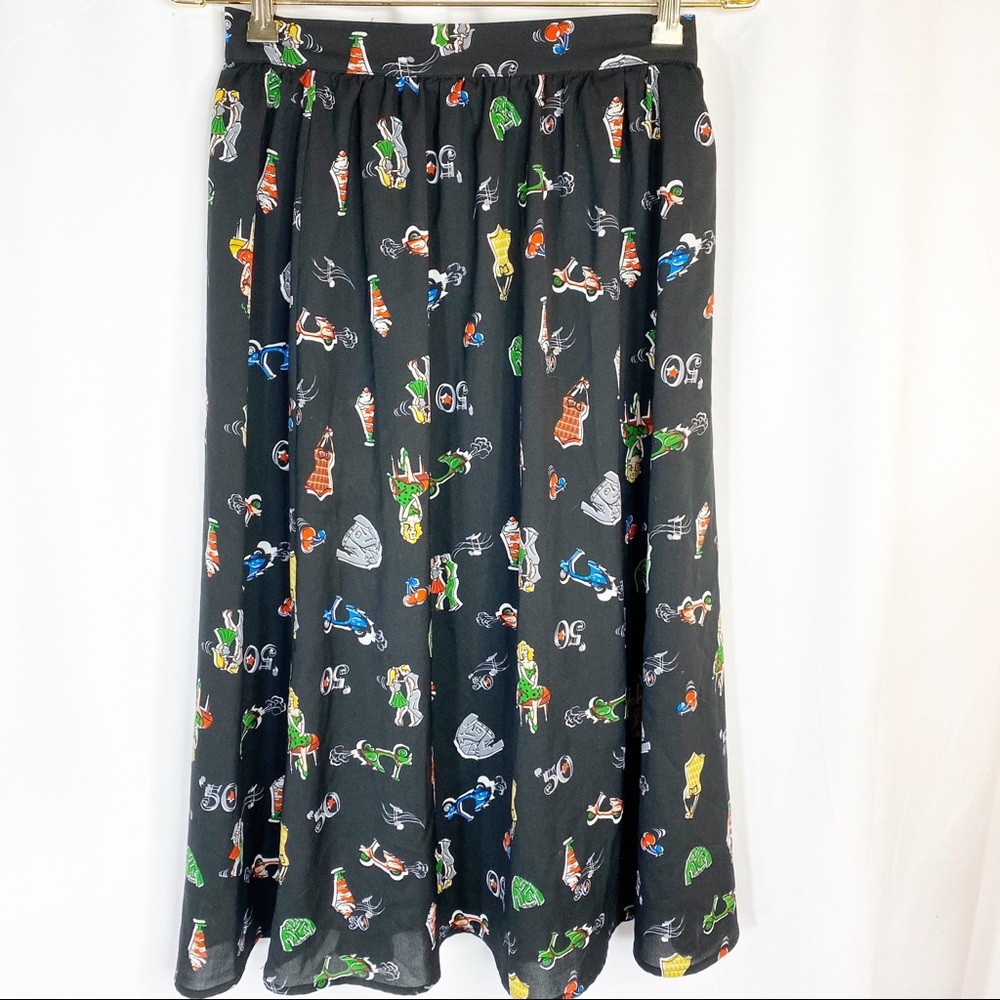 Moon Pin Up 50s Novelty Skirt - image 1